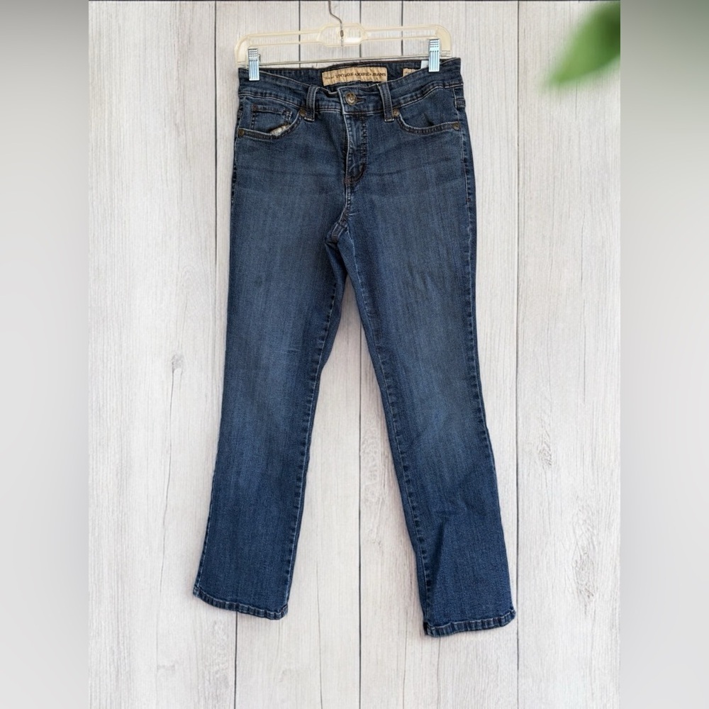 Nine West VTG America Jeans Womens Boho Mid Rise Denim Medium Wash Stretch 8/28P